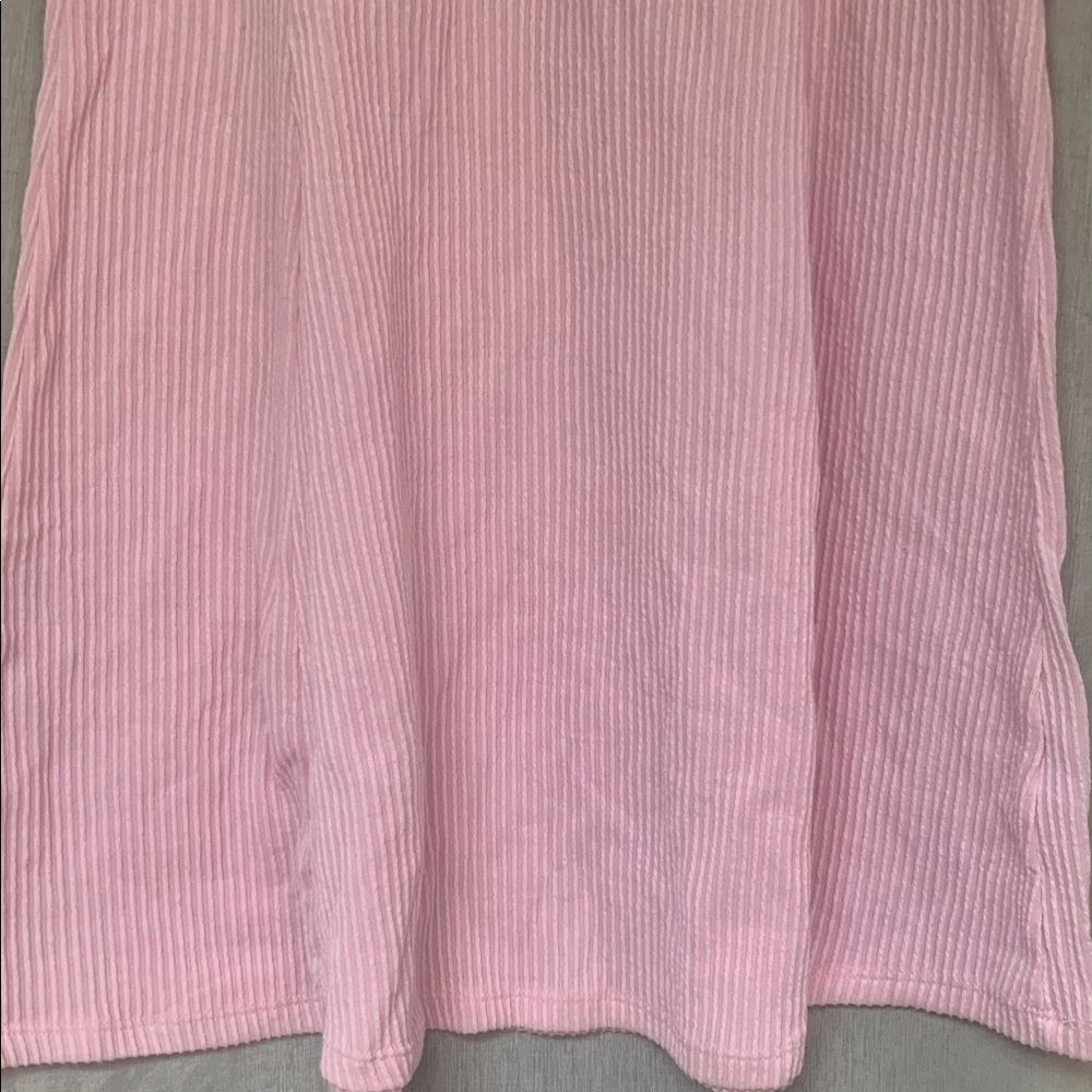 Discreet Pink Ribbed Mini Dress - Picture 6 of 8